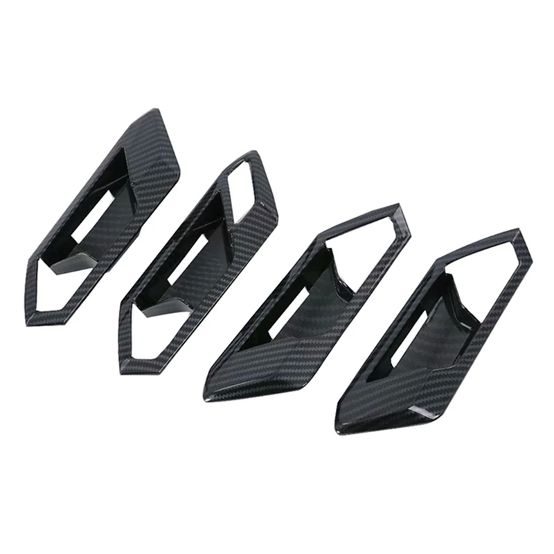 

For VW T-Roc 2018-2024 Carbon Fiber Car Inner Door Handle Bowl Cover Trim Accessories