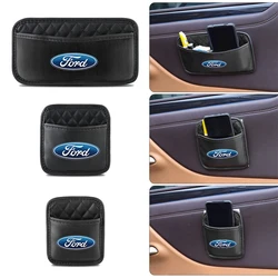 Car Interior Seat Back Leather Organizer Suspension Storage Pocket For Ford Mondeo Fiesta mk6 4 F150 Ranger Mustang Kuga Transit