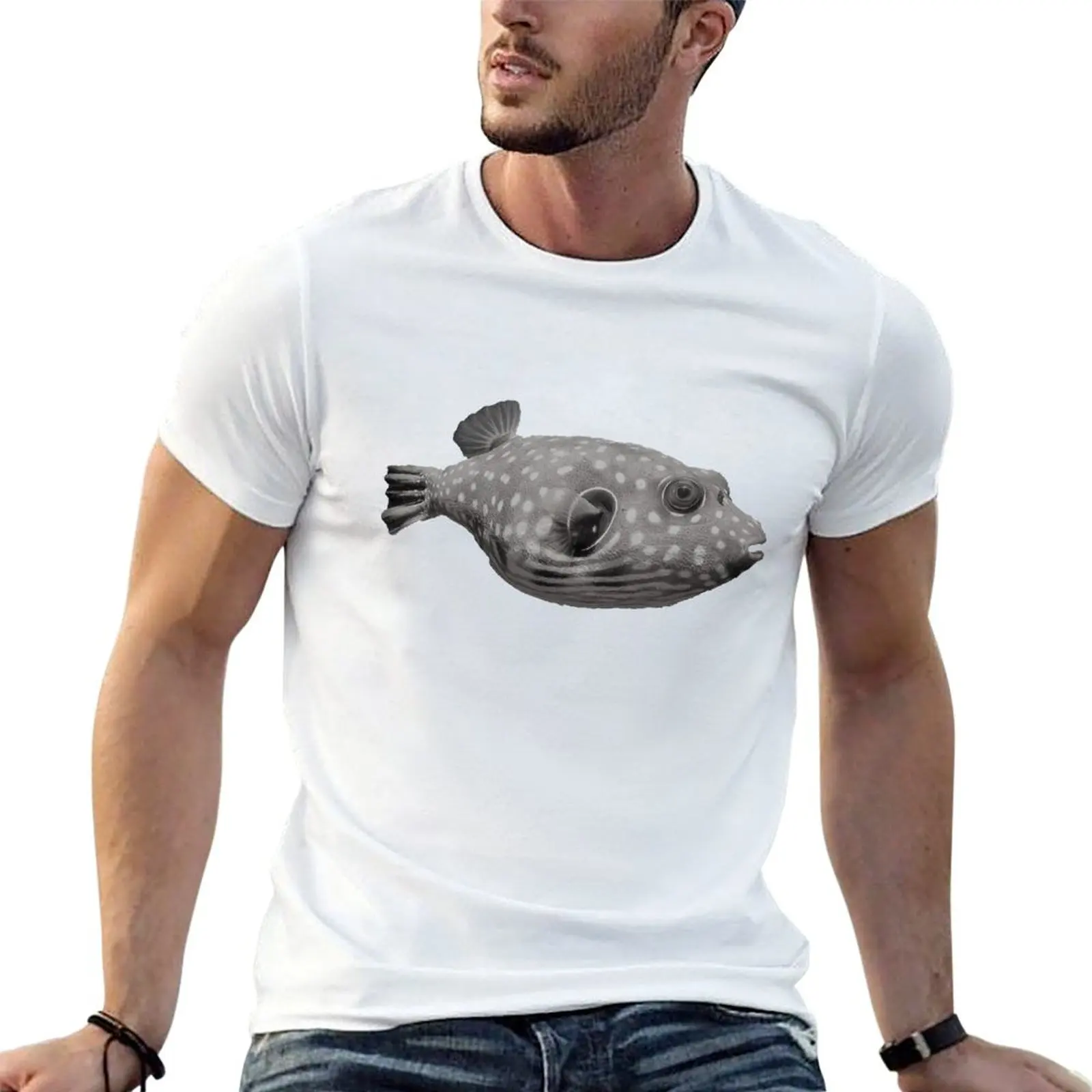 Scuba Diving with Pufferfish T-shirt graphics heavyweights customs design your own customs t shirt for men