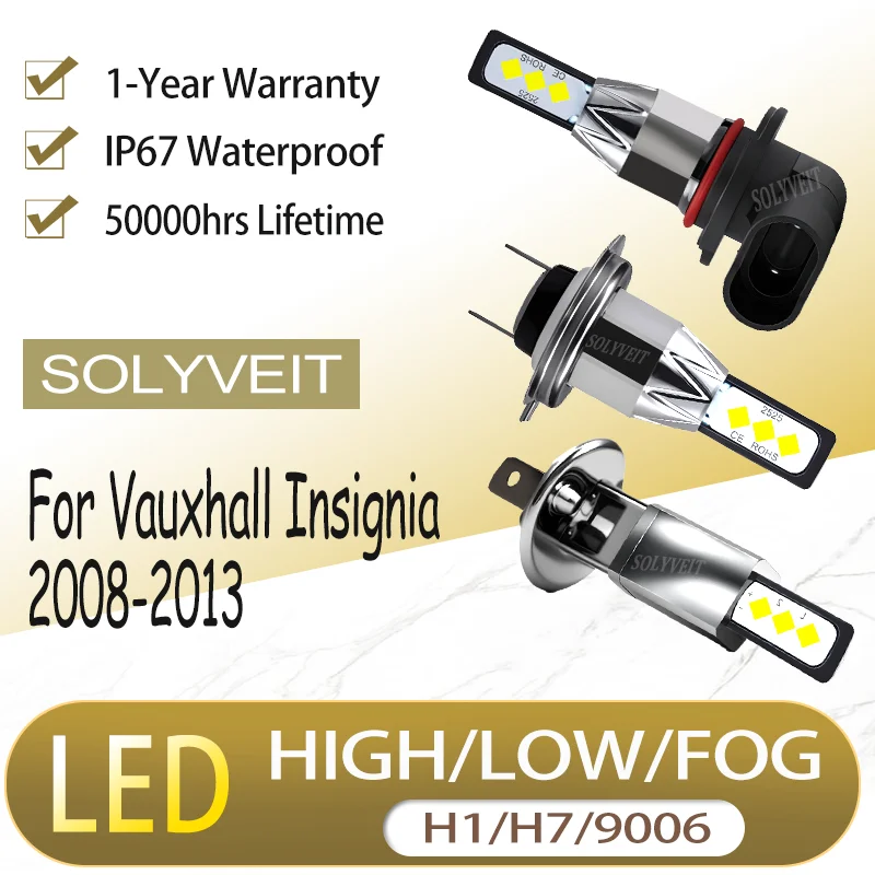 

Silent Operation Long-Range reliable H1 H7 9006 HIGH LOW FOG LED HEADLIGHTS For Vauxhall Insignia 2008 2009 2010 2011 2012 2013
