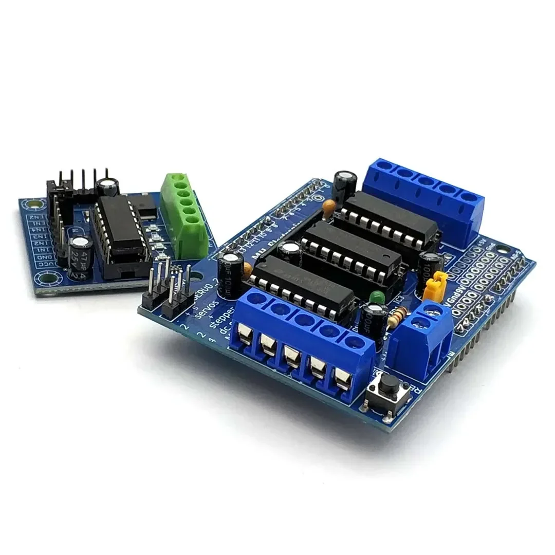L293D двойной щиток привода двигателя для Arduino Duemilanove, плата расширения привода двигателя, щит управления двигателем Mini L293D