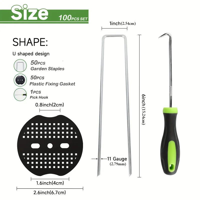 100/200/400 قطعة 6 بوصة الساخن dip المجلفن المشهد ستابلز غطاء النبات حصص 11 مقياس خيمة حصص حديقة حصص + جوانات