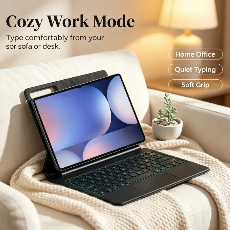 Floating Keyboard Cover For Galaxy Tab S10 Ultra S9 Ultra S8 Ultra 14.6 Inch, Magnetic Bluetooth Keyboard Case