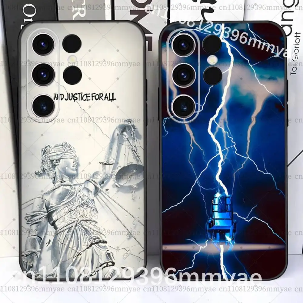 Band M-Metallica-S Album Covers For Samsung S26,S25,S24,Ultra,S20,S30,Plus,S22,S23,Ultra,Plus,5G Black Silicone Soft Case