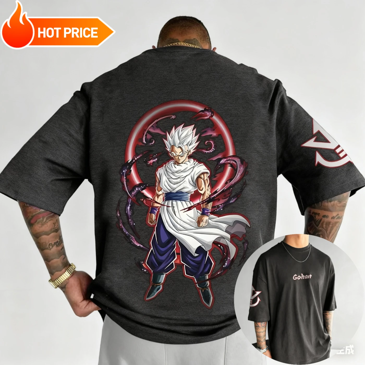 Camiseta de verano Son Gohan Dragon Ball Super Saiyan Harajuku hombres Vintage camiseta de gran tamaño mujeres ropa de calle pantalón corto Casual manga Unisex