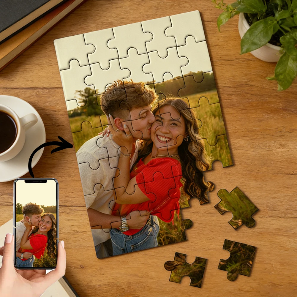 Custom Photo Puzzle,with Frame or Only puzzles,Personalized Picture Jigsaw for Family,DIY Gift Idea,Custom Memorial Puzzle