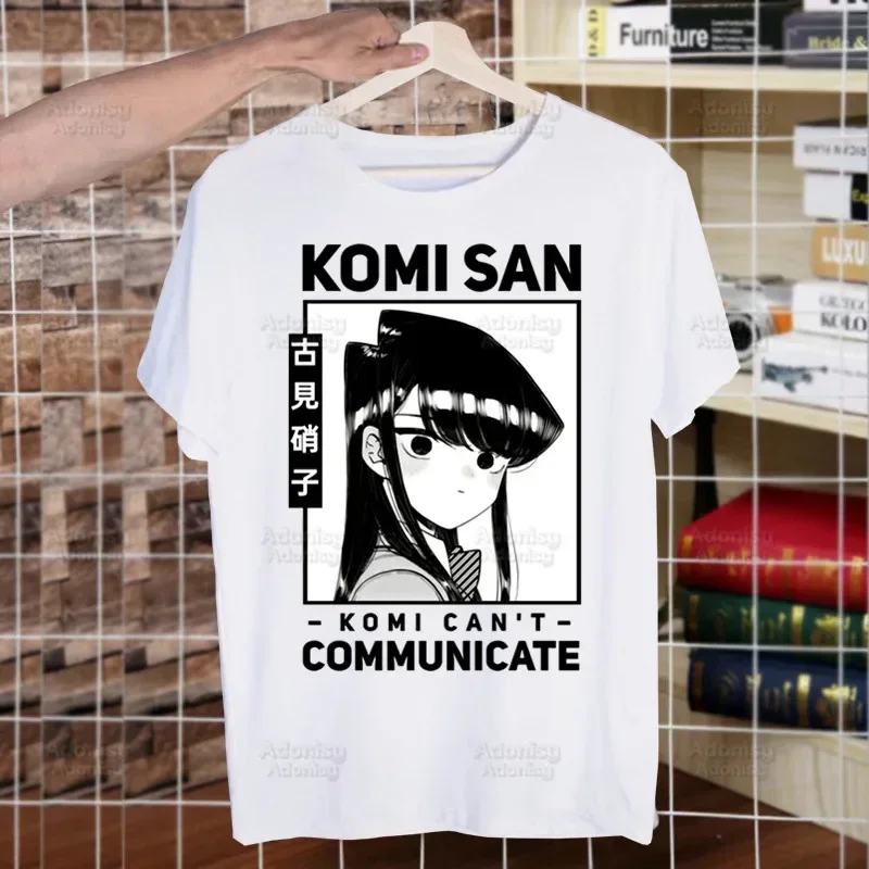 Komi San no puede comunicarse camiseta hombres camisas verano Top Komisan Shouko excitado camisetas manga corta Camisetas Manga Tadano camiseta