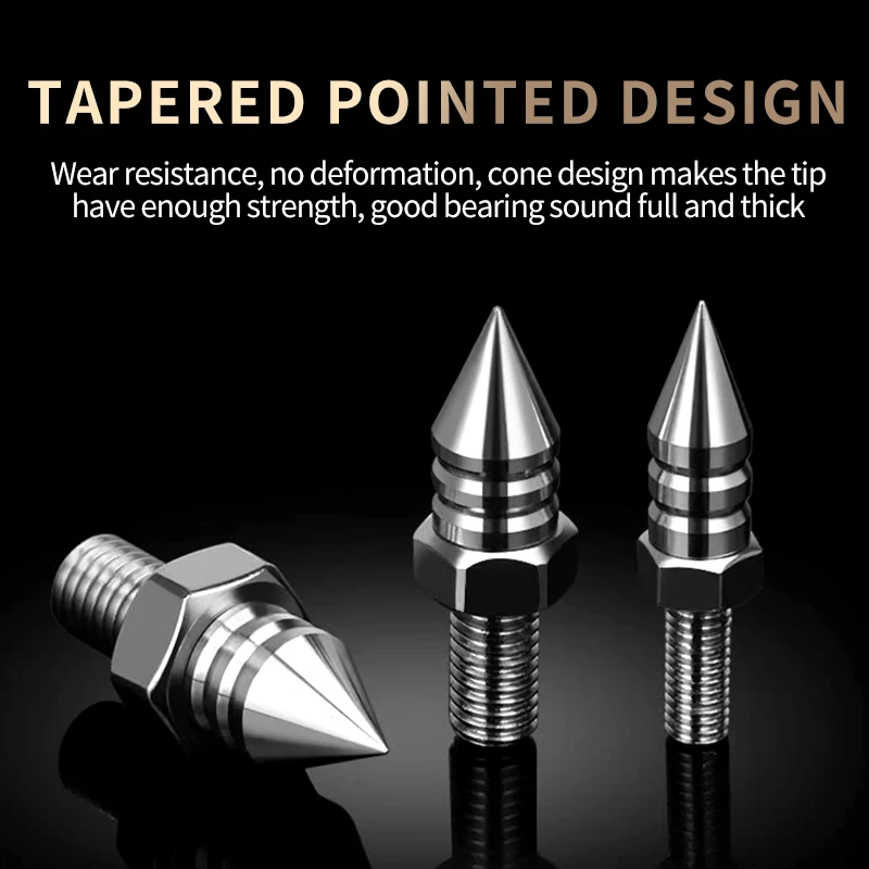 Grey Knight Floor Speaker Foot Spike Bracket Shock Absorber Nails Stainless Steel M6 M8 M10 Amplifier Shock Absorber Pad