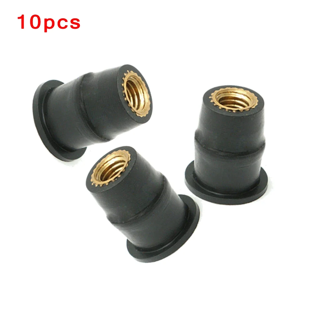 10PCS Universal M5 Rubber Nuts Motorcycle Windscreen Windshield Bolts Screws Nut Fastener For Honda Suzuki Yamaha Kawasaki NEW