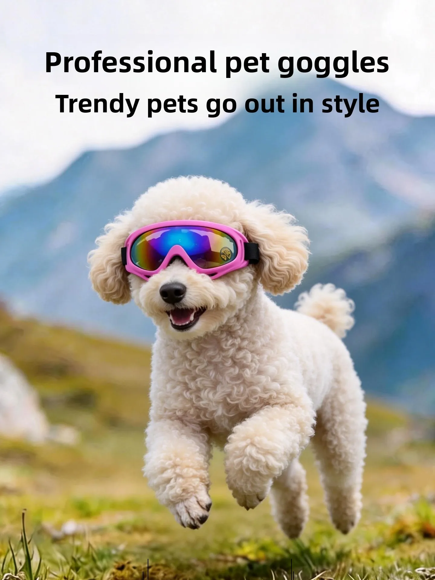 

Dog Sunglasses Outdoor Windproof UV Protection Travel Glasses for Small Medium Large Dogs Pomeranian Pet Eyewear