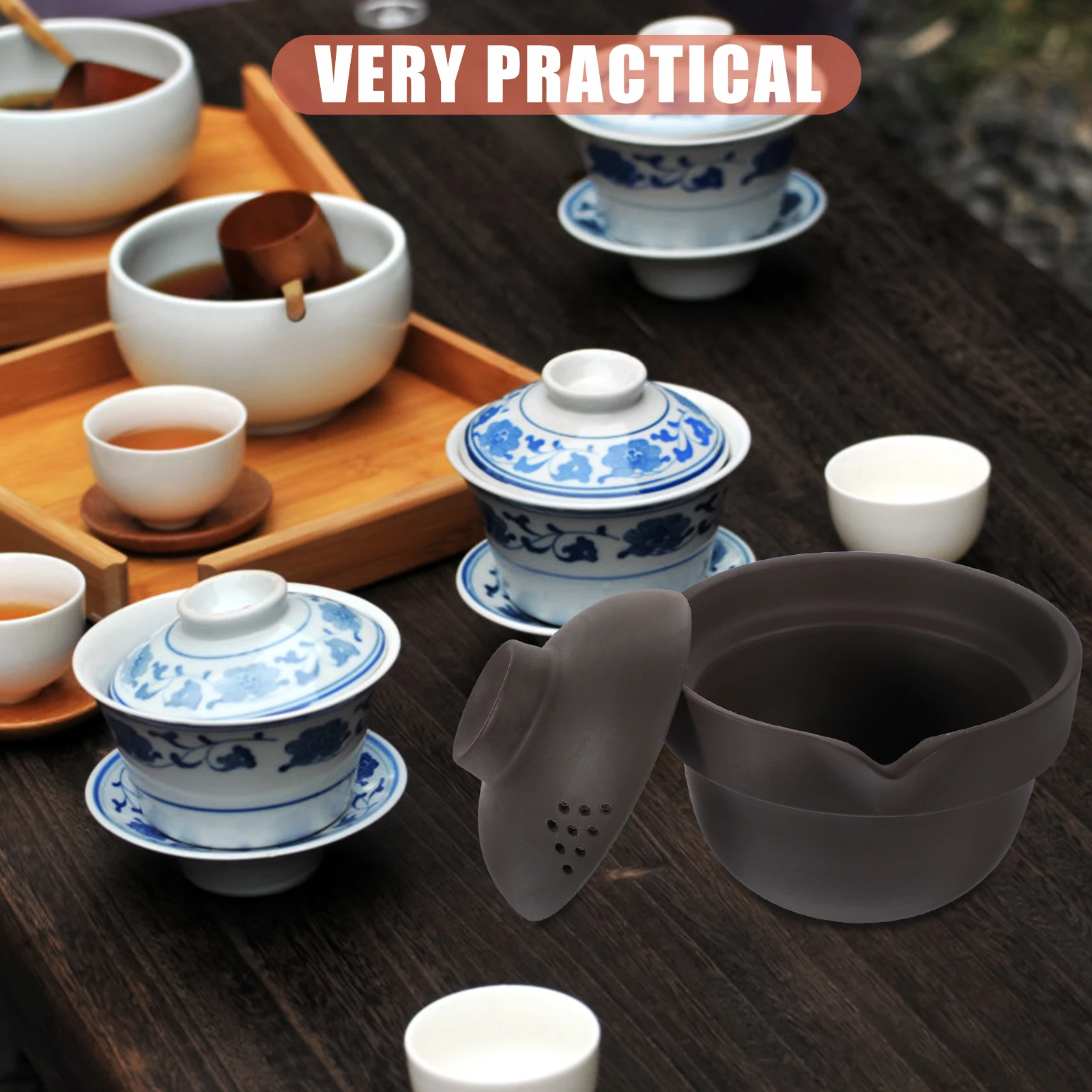 

Purple Clay Quick Guest Cup Ceramic Tea Kung Fu Chinese Teacup Portable Cups Travel Serving Kit Teacups