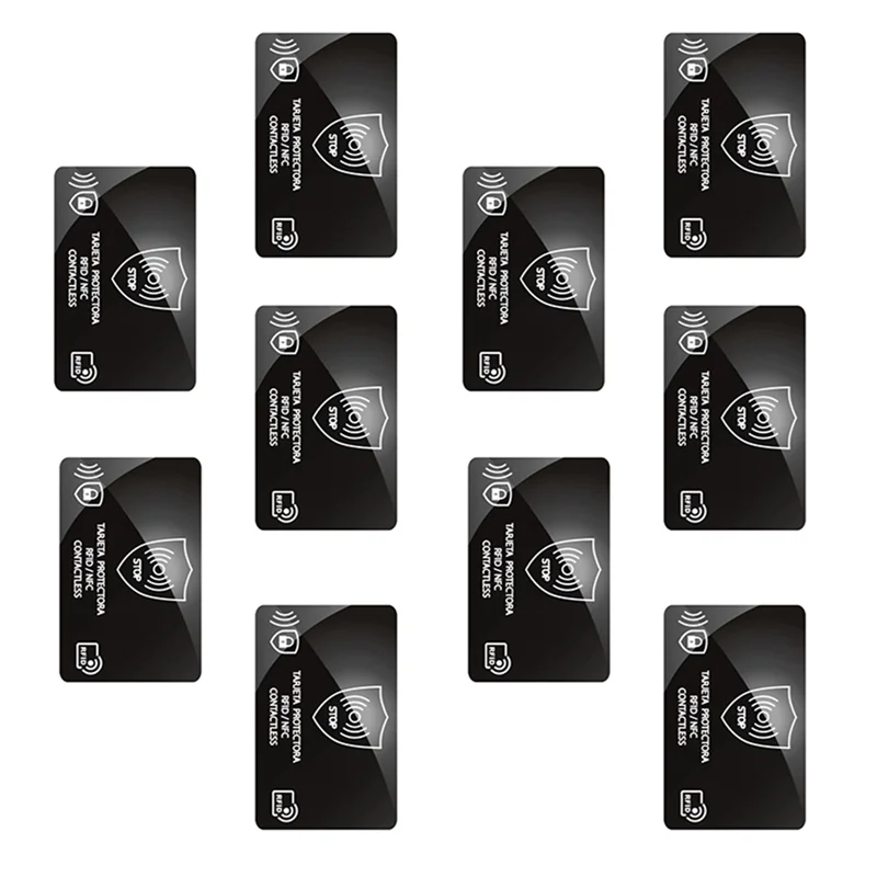 BNVN-10Pcs RFID Bloqueio Titular do Cartão NFC Escudo Anti-Roubo IC Cartão Bancário Proteção Secura Carteira Caso Bloqueador