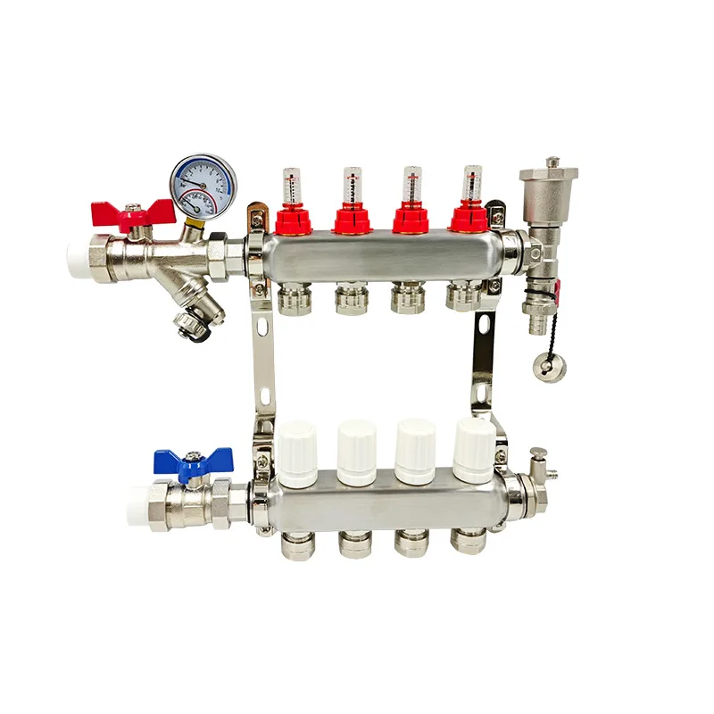 Floor heating water divider 304 stainless steel flow rate Manifold in Floor Heating System Underfloor Heating Manifold