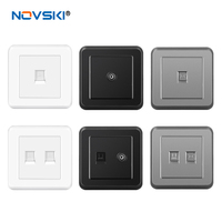 Cat6 rj45 wall socket network with TV wall data double socket telephone plastic panel rj45 network socket compute