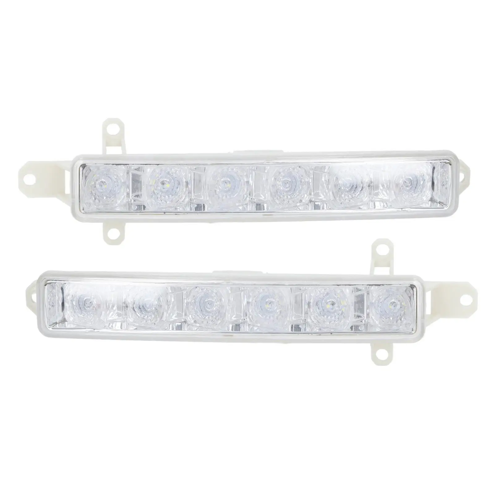 

6 Car Daytime Running Lights - Heat Resistant Transparent ABS Shell - Bright Surface Light for Vehicles