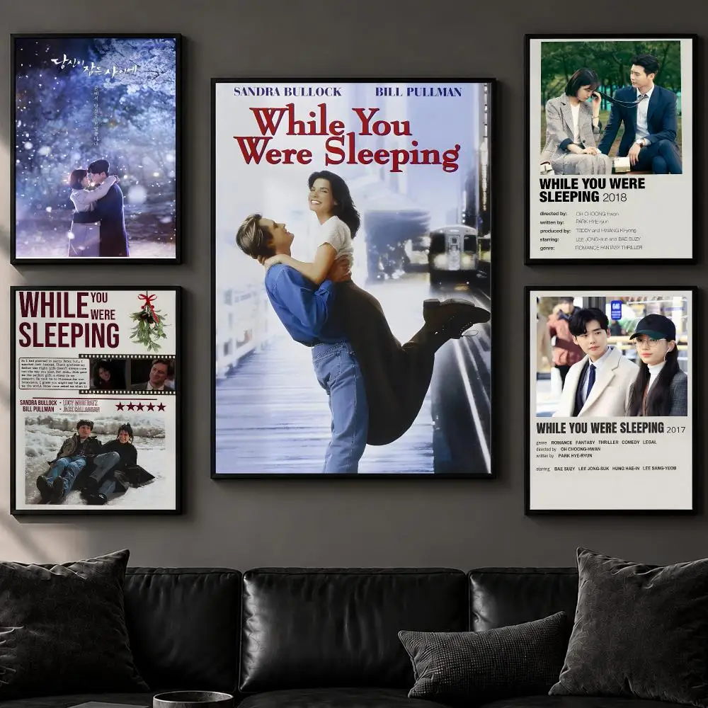 Drama W-While You Were SleepingS Poster Art  Self-Adhesive No Glue Residue Wall Decor for Bedroom Living Room