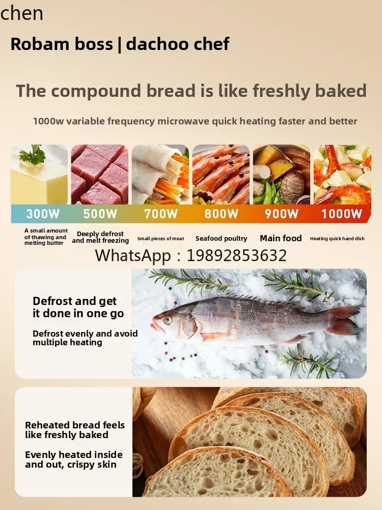 LXC Chef Mały Biały Koń Mikrofalówka z Funkcją Gotowania na Parze i Pieczenia, Kuchenka Wielofunkcyjna, Piekarnik, Mikrofalówka Stołowa, Urządzenie Domowe