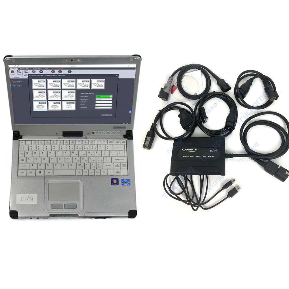 كمبيوتر محمول C2 لأداة تشخيص Doosan Uvim حفارة رافعة شوكية كشف خطأ المحرك الماسح الضوئي (uVIM) Doosan Massey Ferguson #1