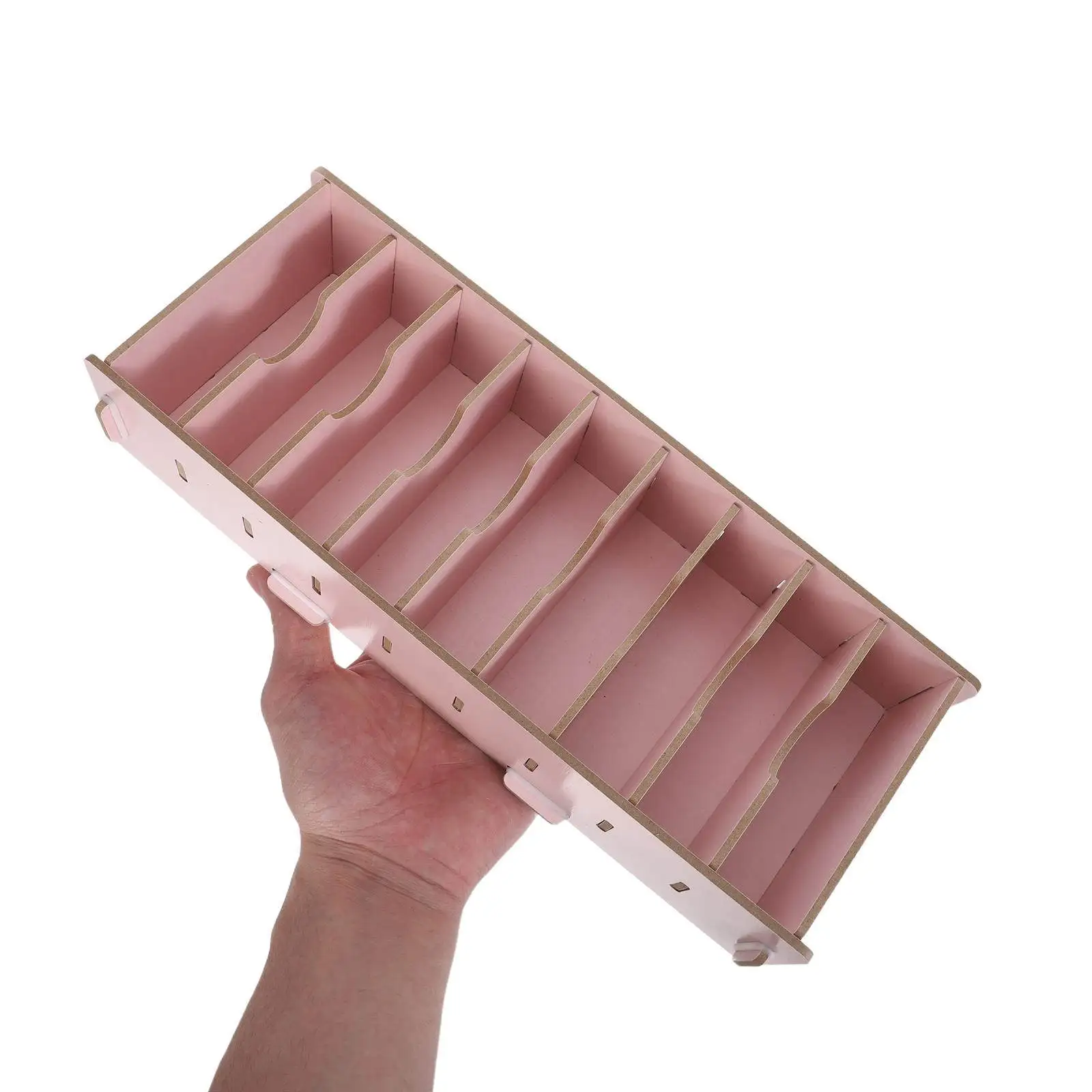 Desktop Wooden Business Card Holder Drawer Storage Organizer for Business Name Flashcard Recipe Cards Pens Office