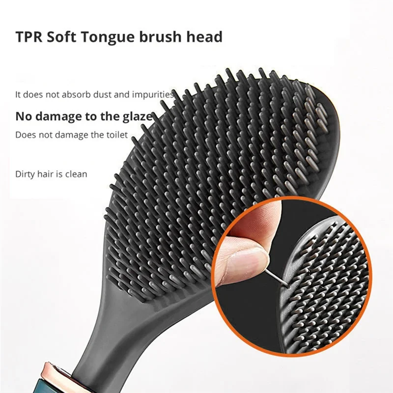 ABCL 1-teilige Toilettenbürste zur Wandmontage, kreative Toilettenbürste zum automatischen Öffnen und Schließen, stanzfreie Bürste