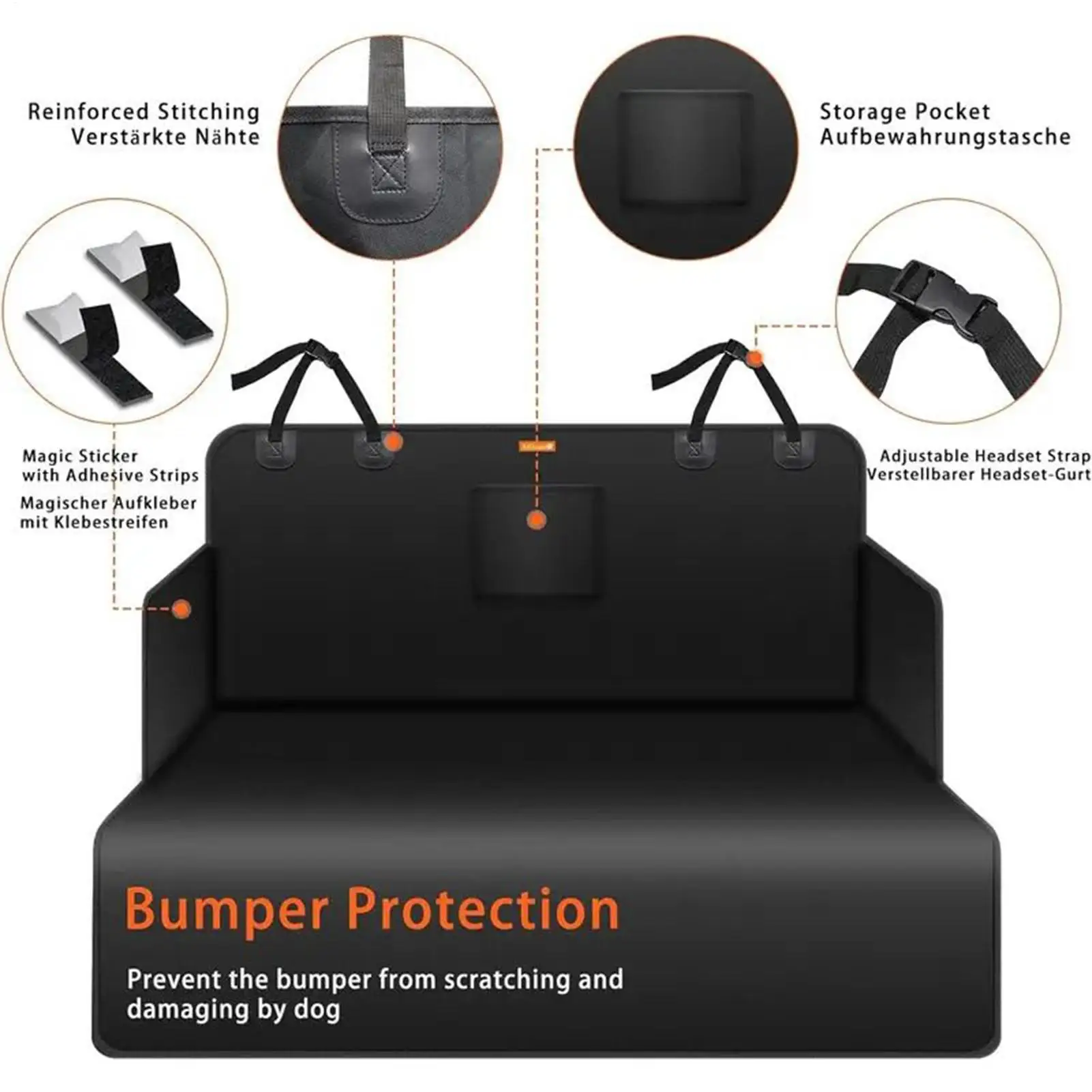 

Trunk Cover For Dogs Non-slip Waterproof Cargo Liner Auto Internal Accessories For Interior SUV Trucks Vehicle Daily Travel