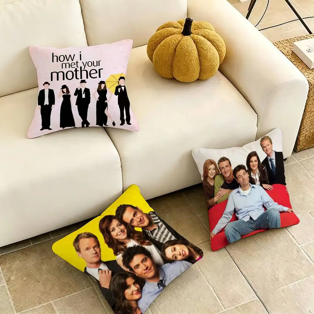

How I Met Your Mother H-Himym Pillow Case Square Double-Sided Sofa Cushion Cover Bedroom Bedside Pillow Gift