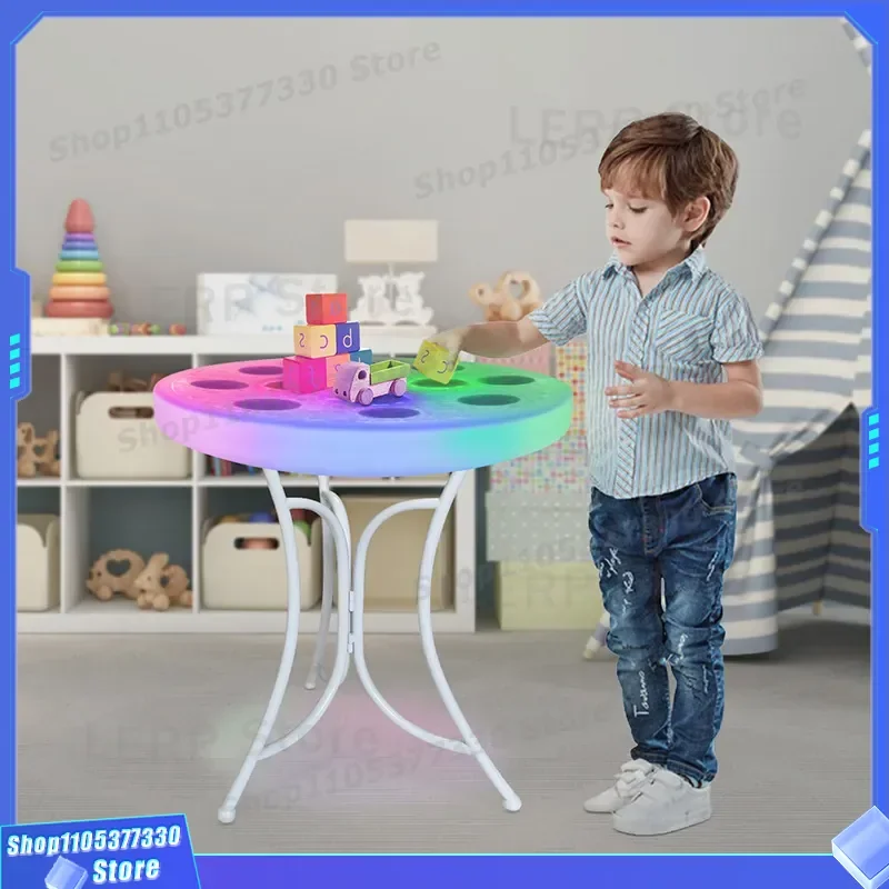 Glowing Sand Art Table Touch Sensor Kids Educational Sensory Play Desk Parent Child Interactive Building Block Learning Toy