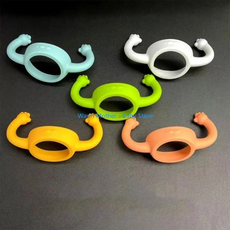 مقبض زجاجة أطفال مطور من السيليكون سهل التثبيت من 2.17 بوصة إلى 2.62 57QE