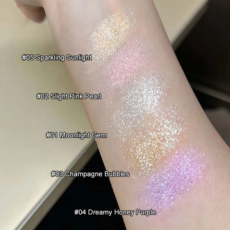 Płynny rozświetlacz w sprayu, brokatowy puder do konturowania twarzy, rozświetlający spray do ciała, szybkoschnący kosmetyk do makijażu z brokatem.