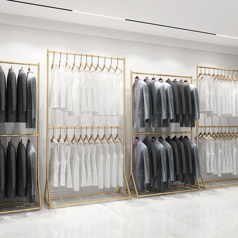 

Photography building, clothing rack, children's clothing shelf, clothing store display rack