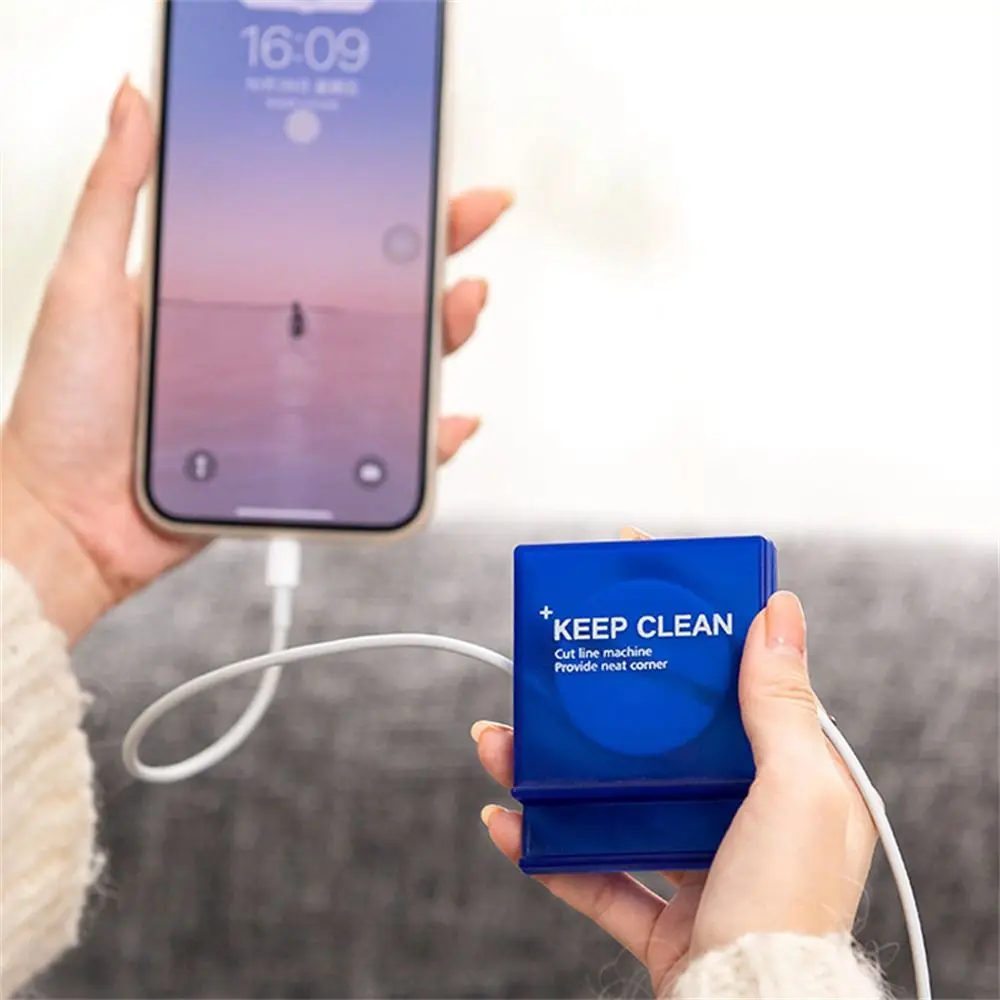 

Square Mini Cord Organizer Data Line Cord Holder USB Charging Box Cable Winder Cable Management Wire Winder Case Storage Case