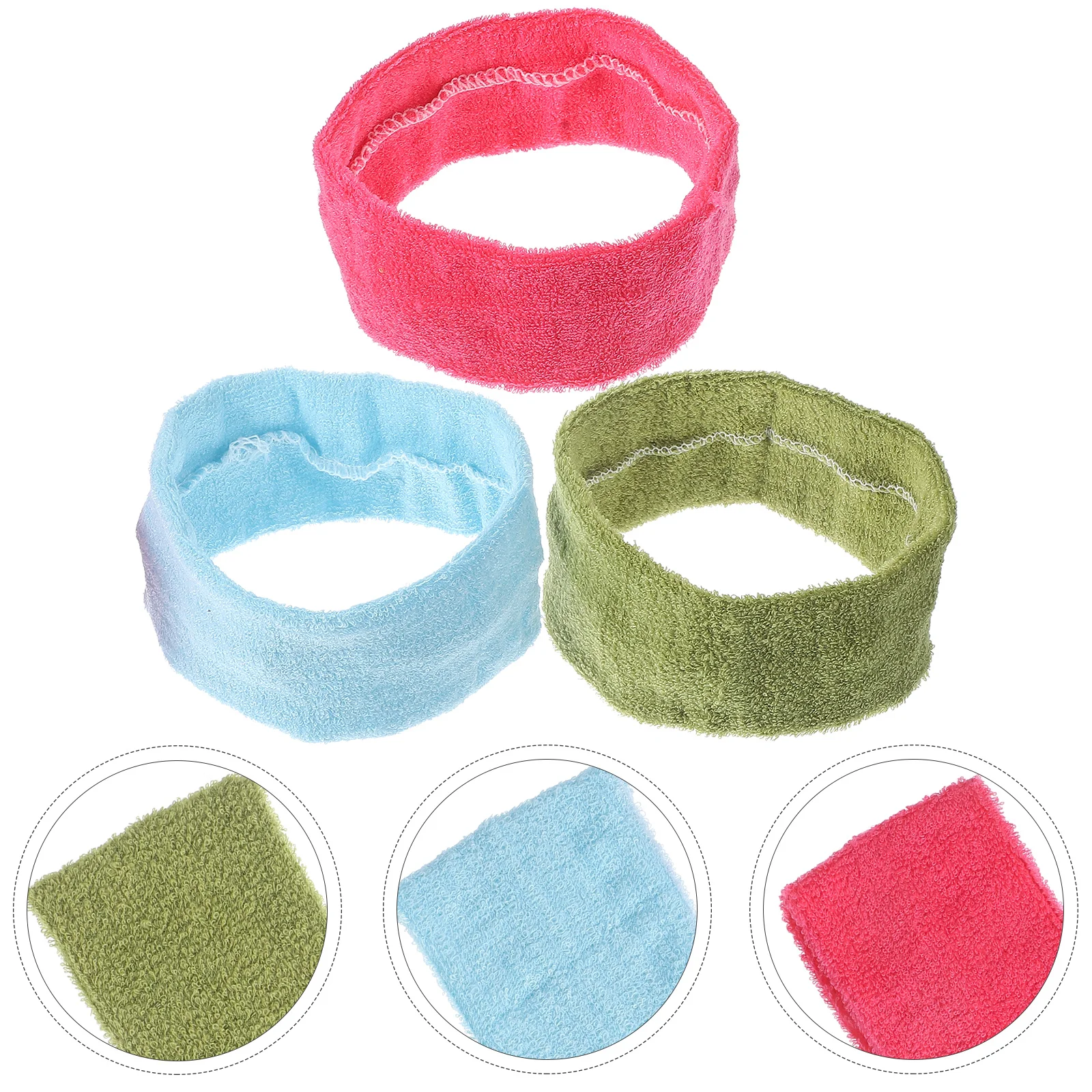 

3Pcs Sports Sweatbands Breathable Headbands Anti Slip Yoga Workout Sweatband Fitness Headband Basketball Headband
