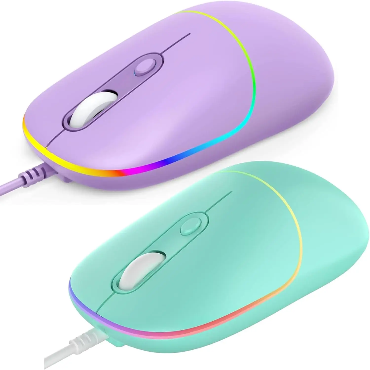 Wired Mouse USB 6400 DPI Top Quality LED Backlight Ultra Quiet Mouse Ergonomic for PC Laptop No Fingerprints Optical Tracking