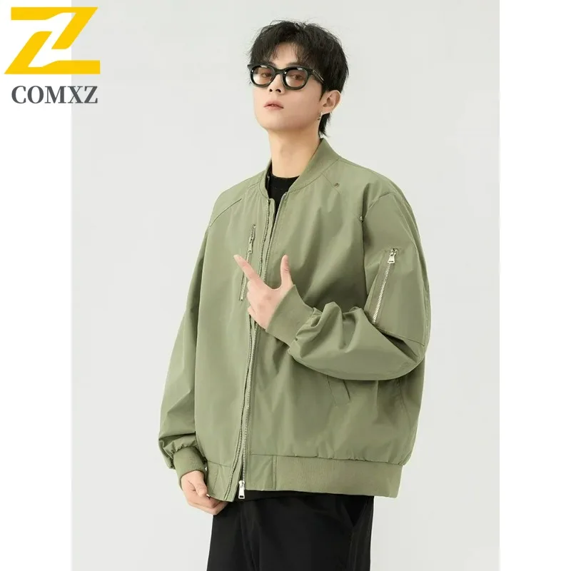 

COMXZ Stand Collar Multi-Function Jacket Men 2025 Outdoor Expedition Wind Resistant Jackets Cozy Everyday Use Autumn Clothing