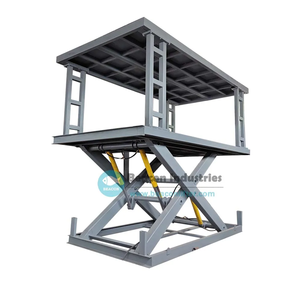Customizable 5000kg Double Deck Hydraulic Scissor Car Parking Lift for Home Underground Garage Two Level Car Storage Platform