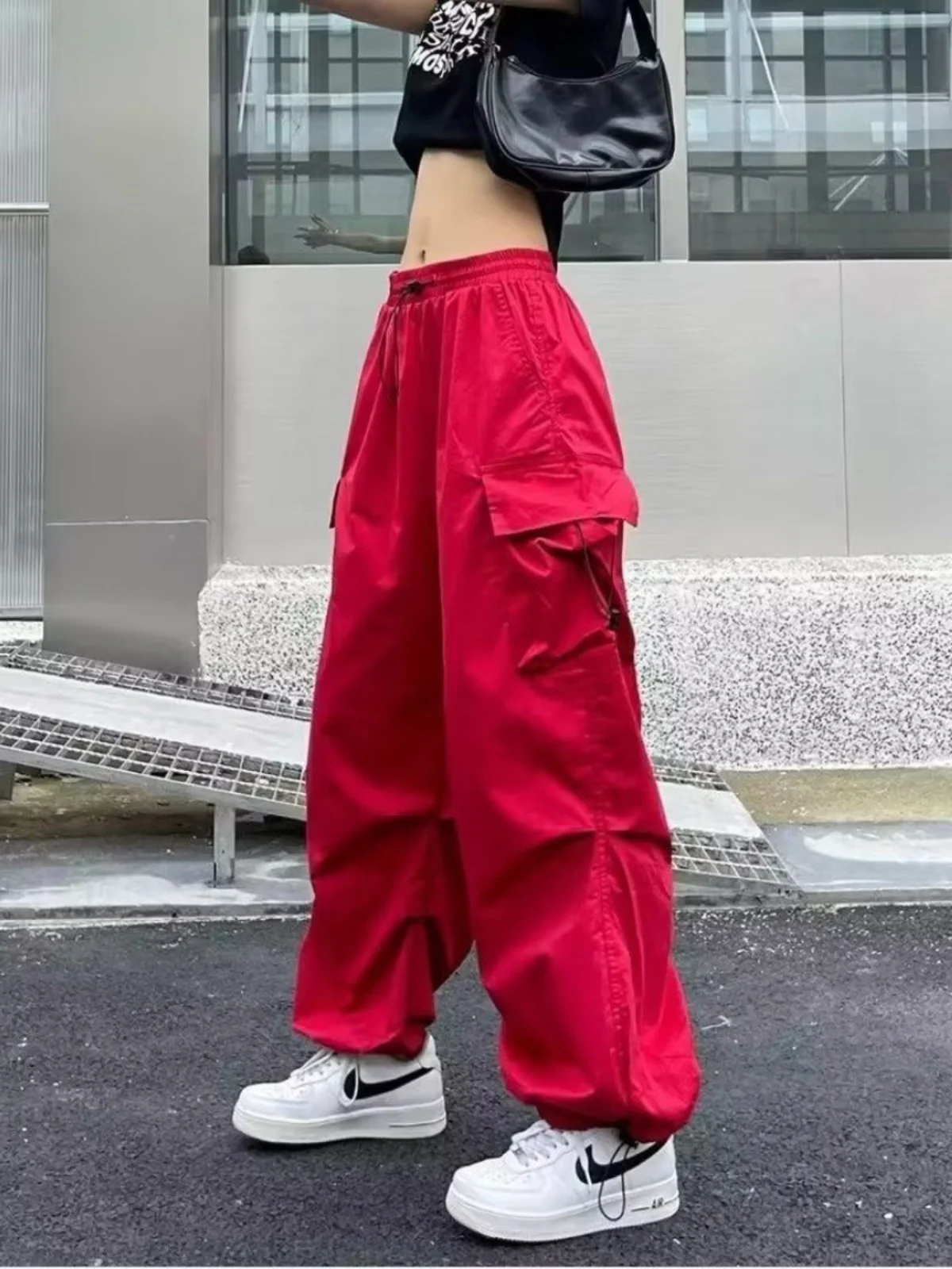 High Waist Wide Leg Pants Women's Workwear Trousers Fem High Waist Street Sle Casual Pants Long Pants Other Material 00%