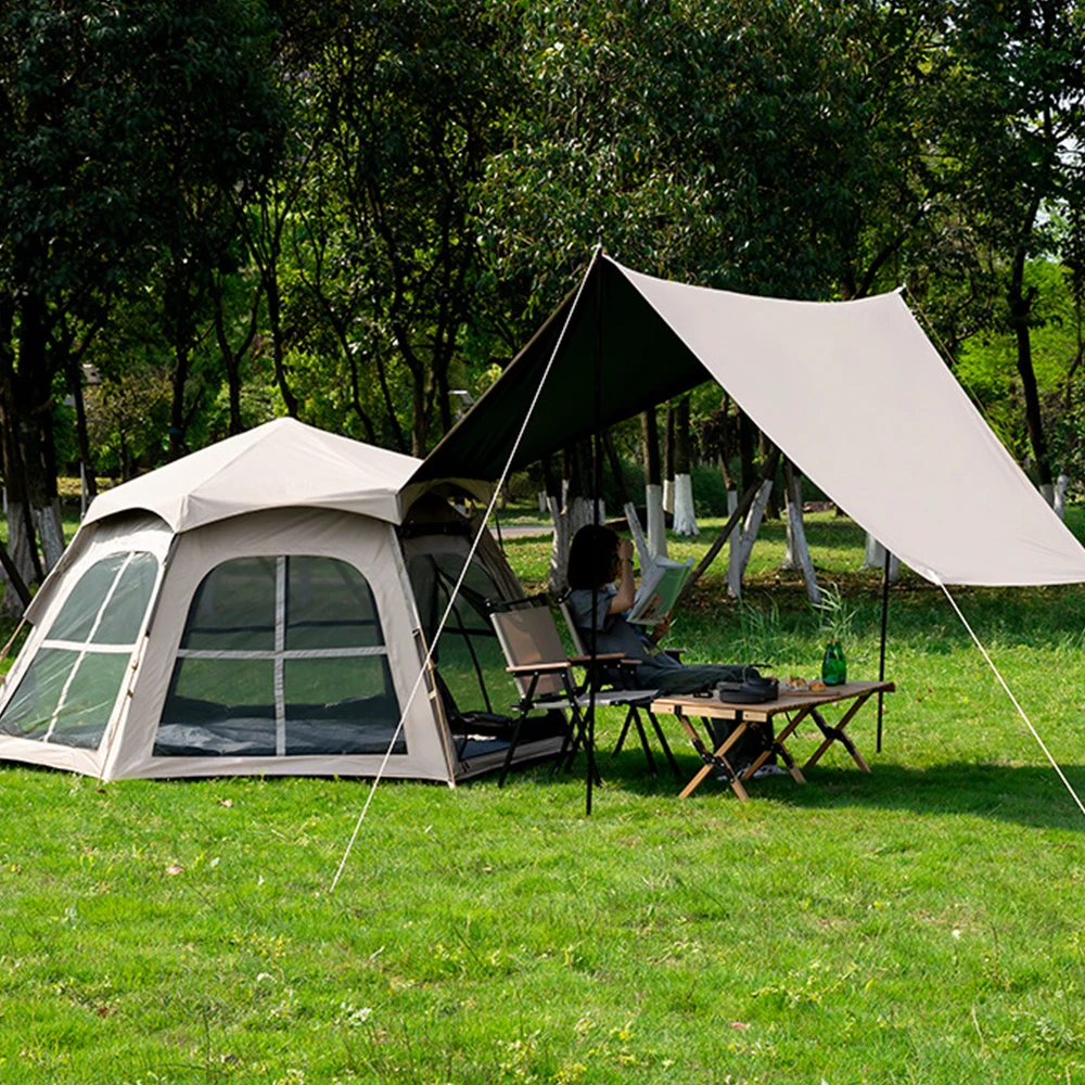 

Modification UV Protection Waterproof Automatic Portable Outdoor Ultralight Popup Large Family Camping Tent with Canopy