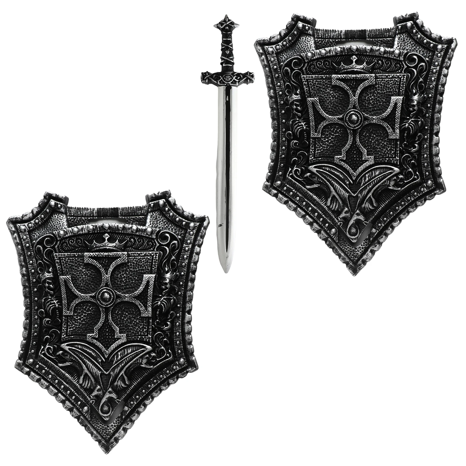 

Ancient Roman Warrior Armor Shield Medieval Shield Sword Weapons Knight Crusader Christmas Halloween Cosplay Accessories Gifts