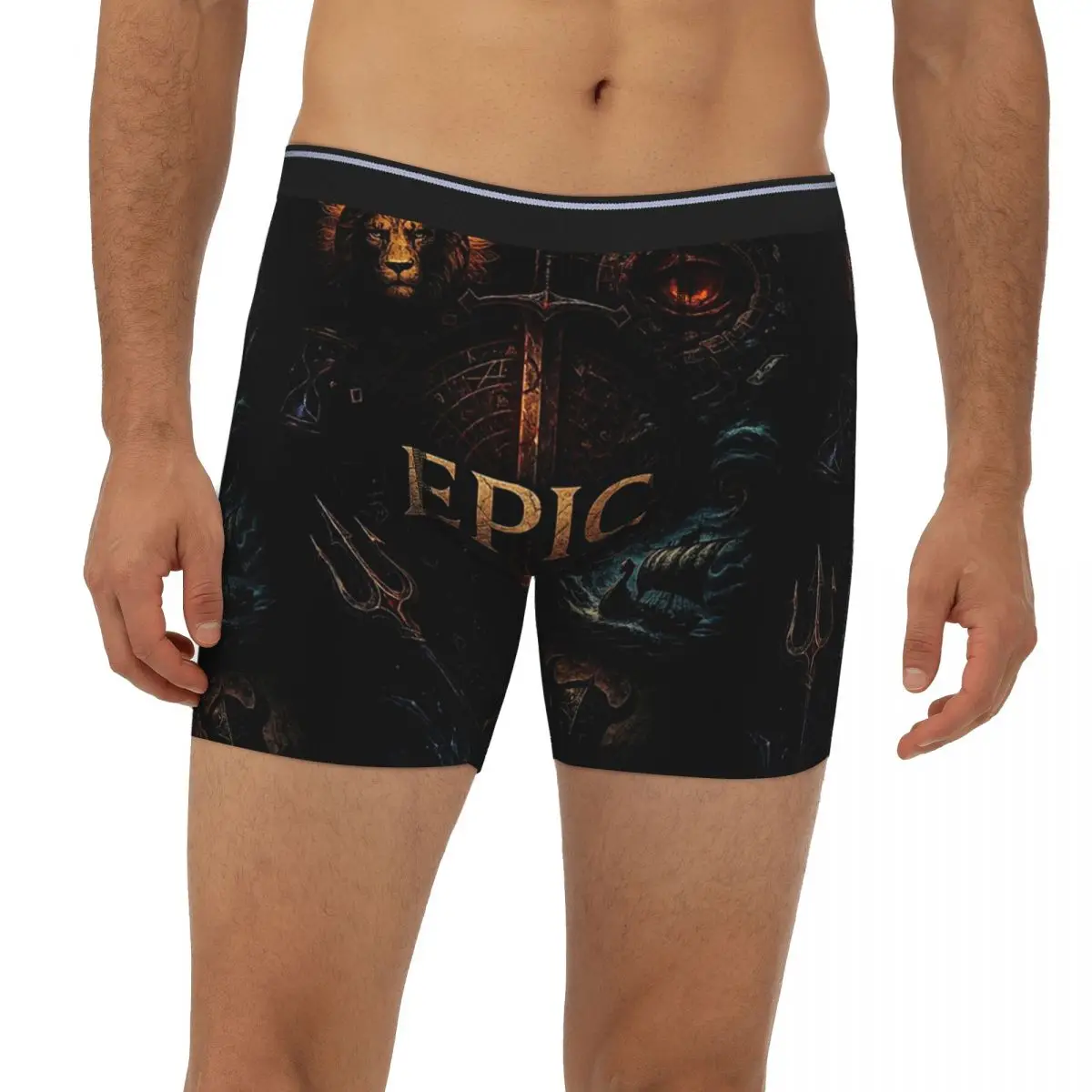 

Long Boxer Underpants Shorts Epic The Musical - Dithered Concept Art Panties Men's Breathable Underwear for Homme Man Gift