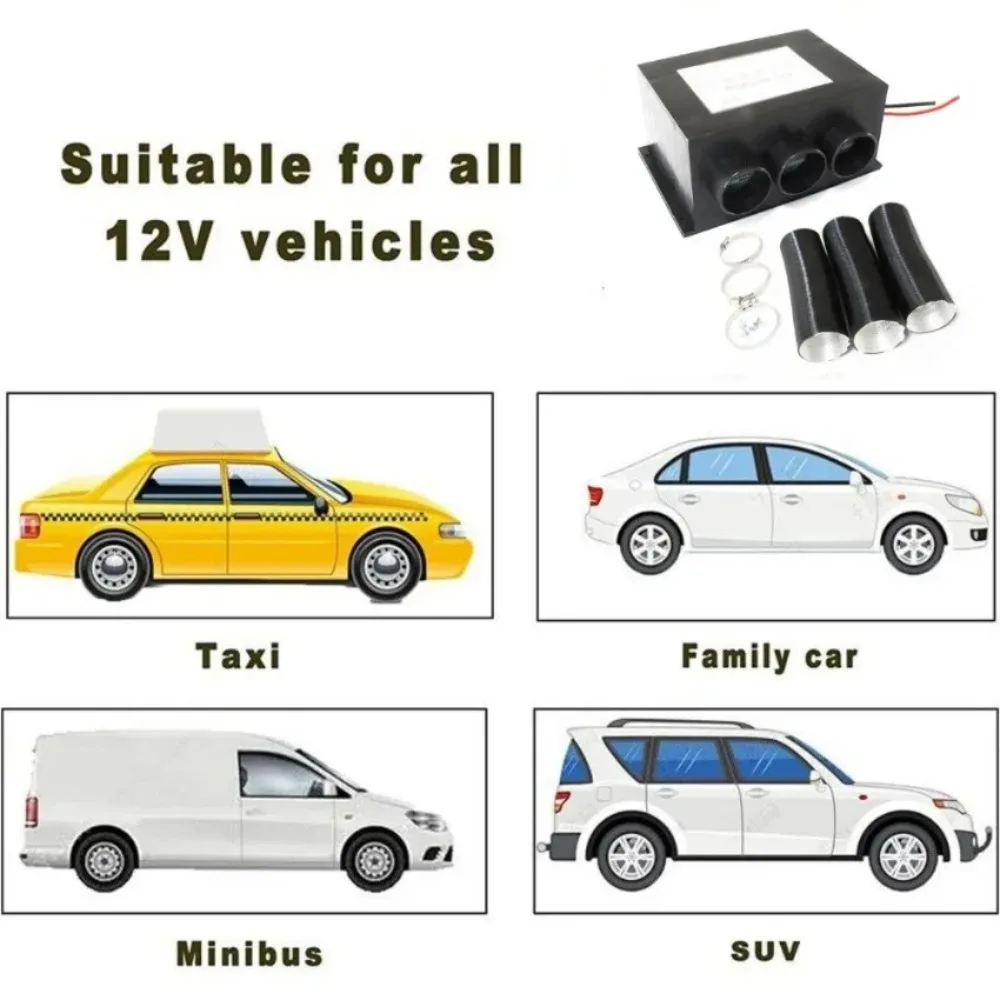 Portable 12V 24V Car Heater Fan 400-1000W Windshield Defroster Air Heater For Auto Van RV Motorhome Trailer Trucks Heating