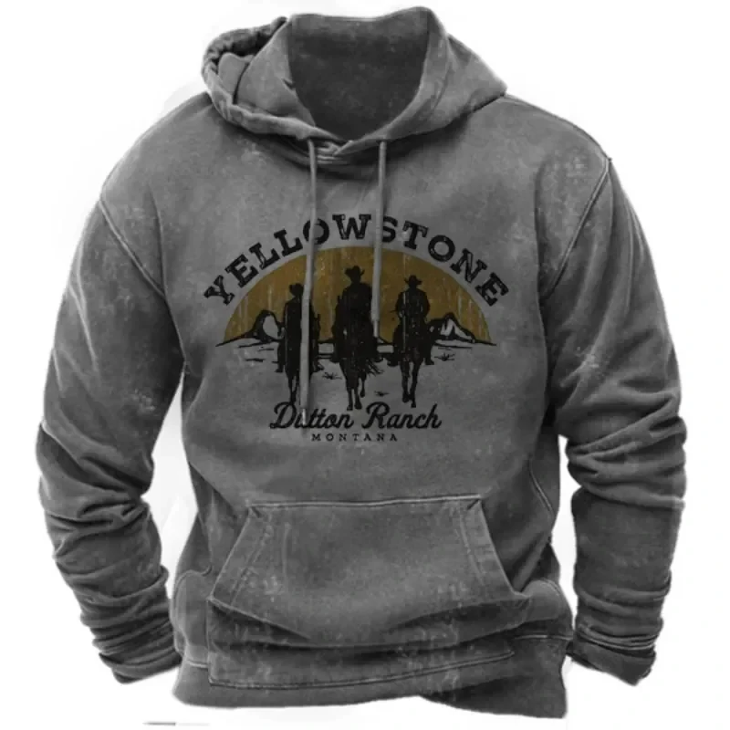 Sudadera con capucha de Yellowstone Park para hombre y mujer, ropa de calle con estampado 3D, vestido Retro, Jersey informal, chándal de manga larga, nuevo Drama americano