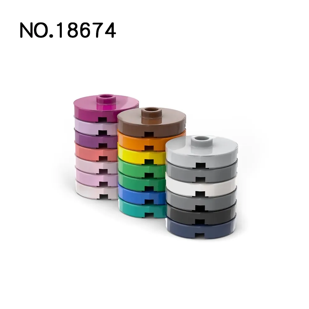 20pcs MOC Compatible Assembles Particles 18674 Tile Plate Round 2 x 2 with Open Stud Building Blocks DIY Educational High-Tech