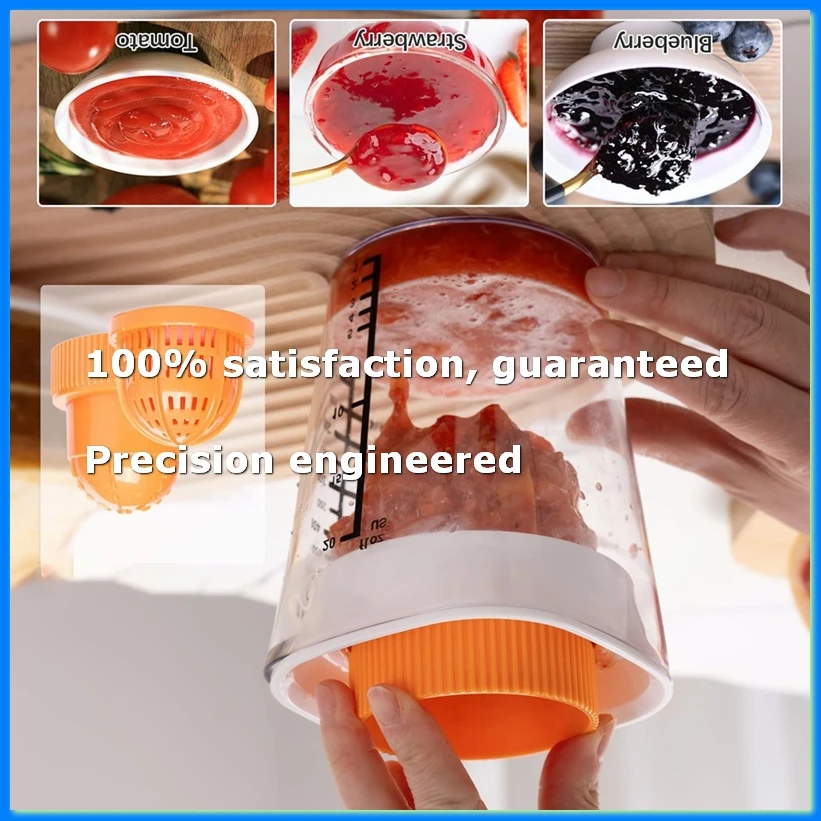 Hand Juicer, Multifunctional Manual Juicer, Lemon Squeezer, 600ML(20 Ounce)for Fruit Juice & Jam (White)-A57M
