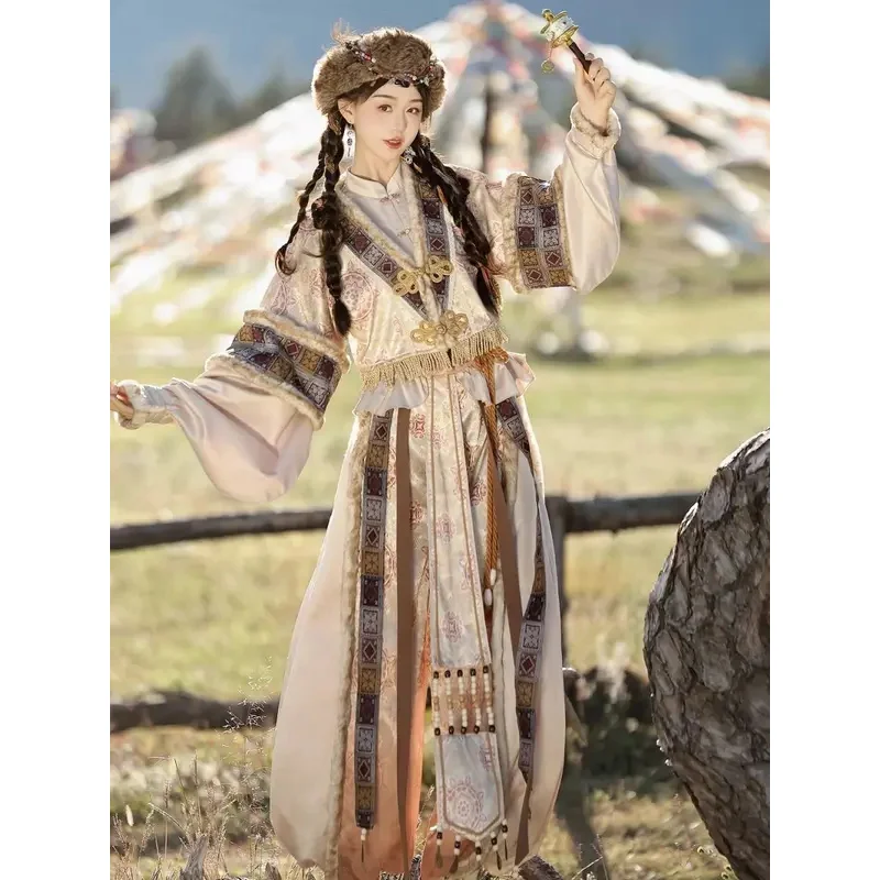 

FC6Ming Dynasty Of China Han Elements Древний стиль The Western Regions Новый китайский стиль Экзотические очаровательные шаровары Пушистый комплект @FC8!
