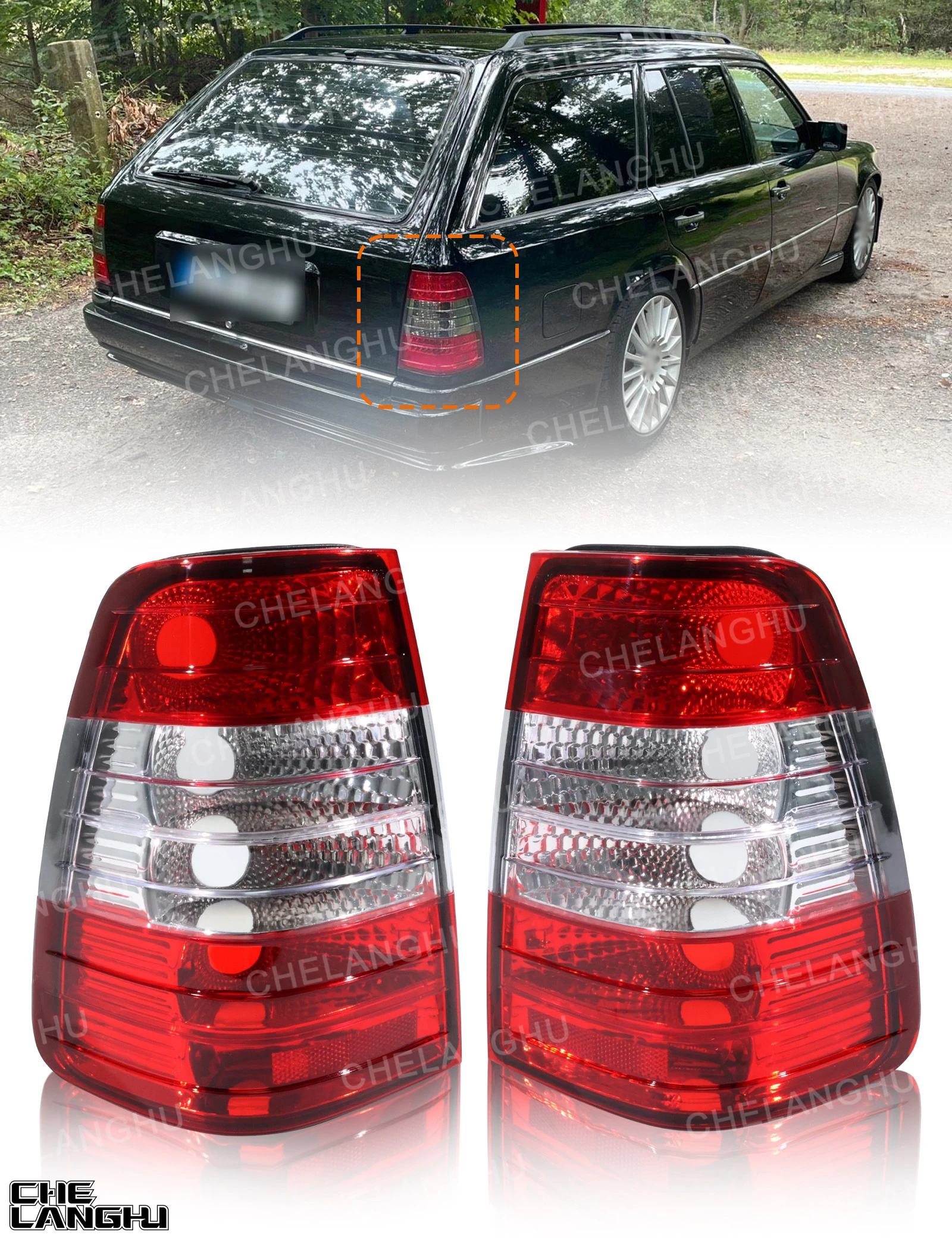 pour-benz-w124-s124-break-250td-e280t-1986-1987-1988-1989-1990-1991-1992-1993-1994-1995-feux-arriere-sans-ampoules