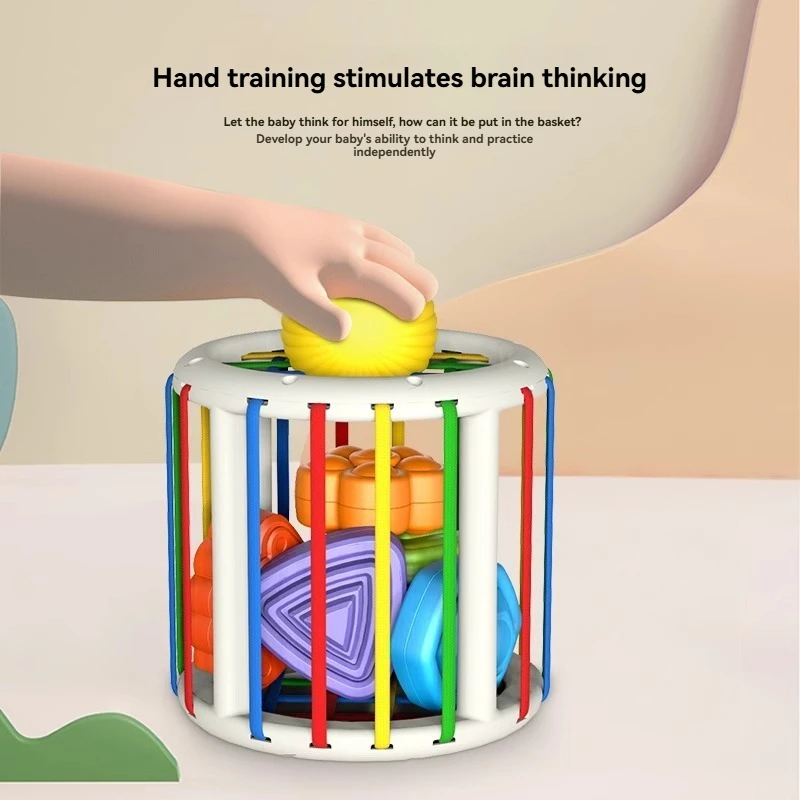 Brinquedo Sesselle de arco-íris de frutas, reconhecimento de forma e cor, treinamento de movimento manual, iluminação de educação infantil e infantil