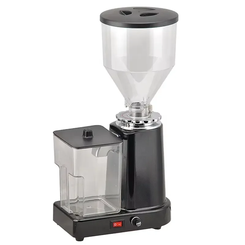 Commercial Electric Coffee Grinder Espresso Machine 60mm Flat Burr Mill Professional Bean Grinding Equipment for Cafe Home