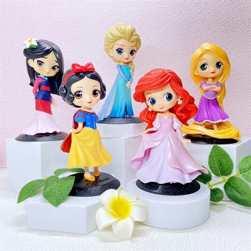 Bandai – figurine originale Qposket Disney princesse, blanche-neige, aurore Alice, jouets d'action pour garçons et filles, modèle cadeau