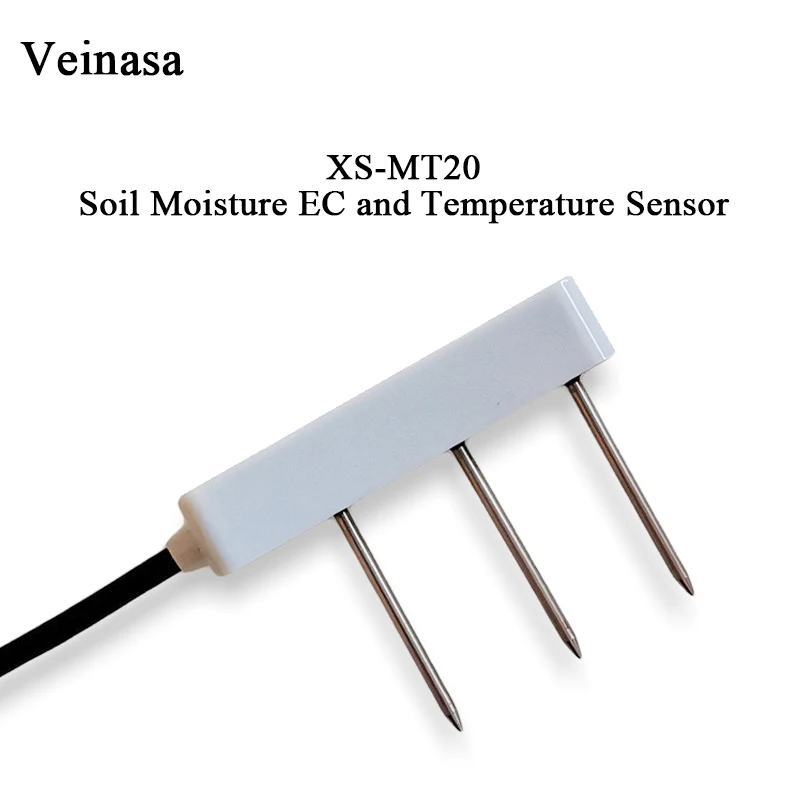 Veinasa XS-MT20-A SDI-12 Soil Moisture & Temperature Sensor 1%rh EC Accuracy Digital  Waterproof IP68 for Smart Agriculture