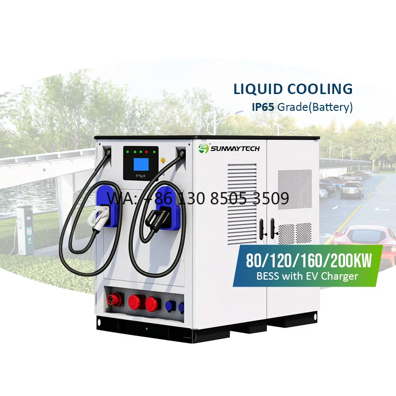 Manufacturer  80kw 120kw 160kw 200kw Commercial  EV Charging Station 122KWh 162KWh 203KWh All-in-One Liquid Cooling BESS